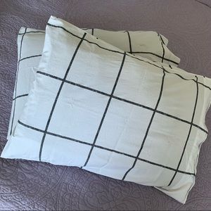 Urban Outfitters Distressed Check Pillowcase Set